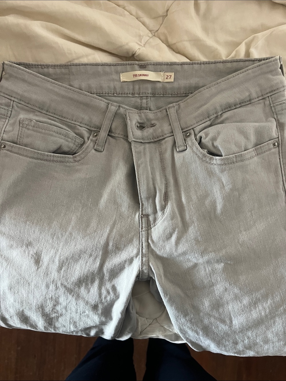 Levi's 711 Skinny Light Gray Women's Jeans